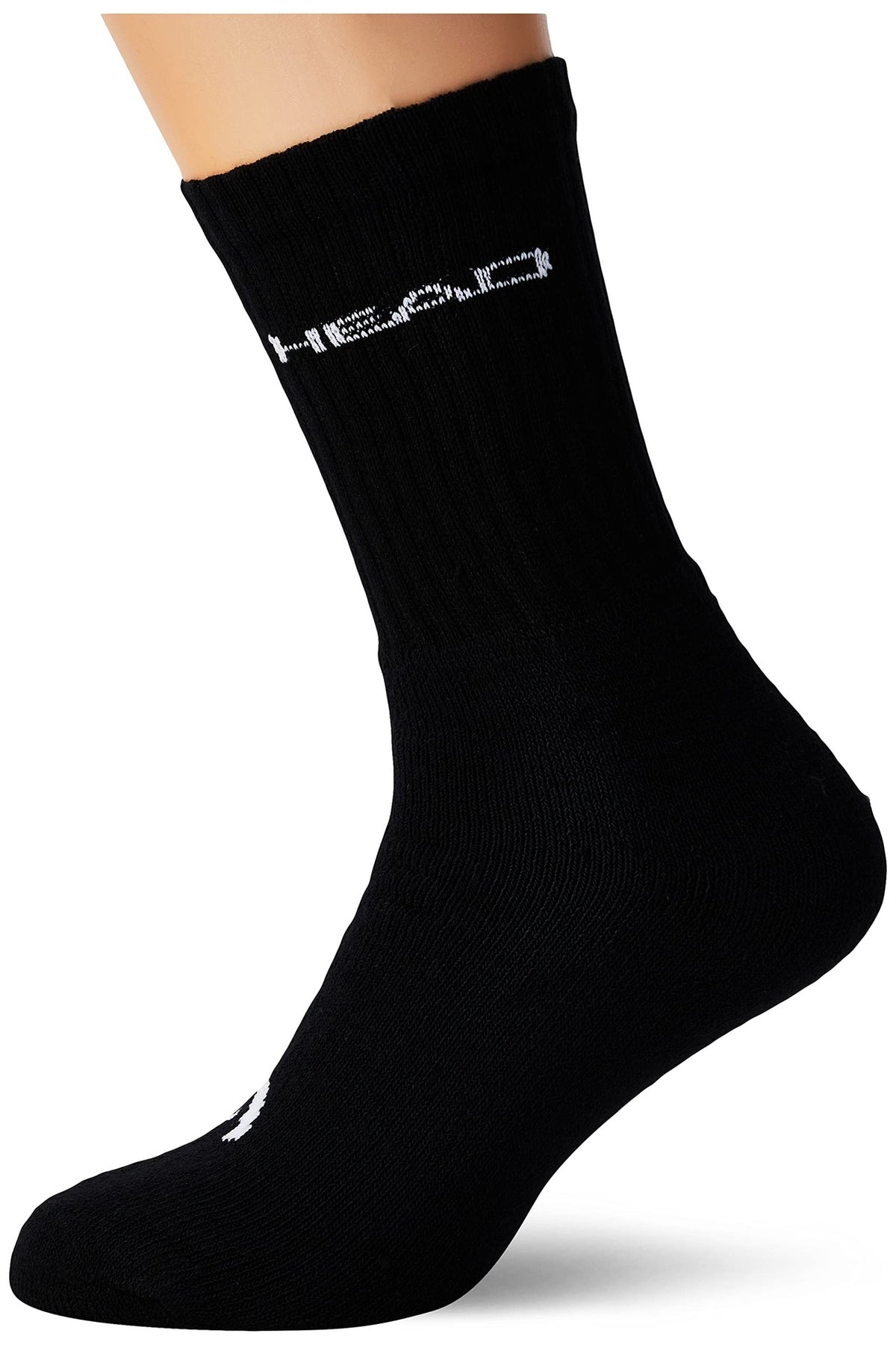 Meias Head Crew 3 Pares Preto Tamanho 35/38