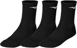 Meias Mizuno Training Crew 3 Pares Preto