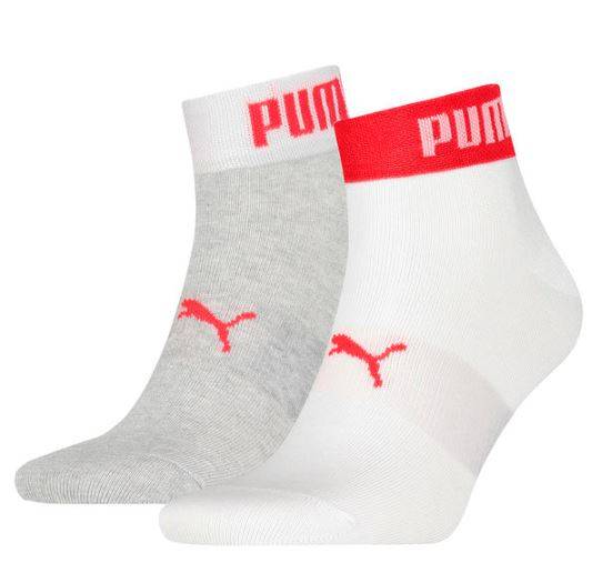 Meias Puma Logo Welt Pack 2 Vermelho 35/38