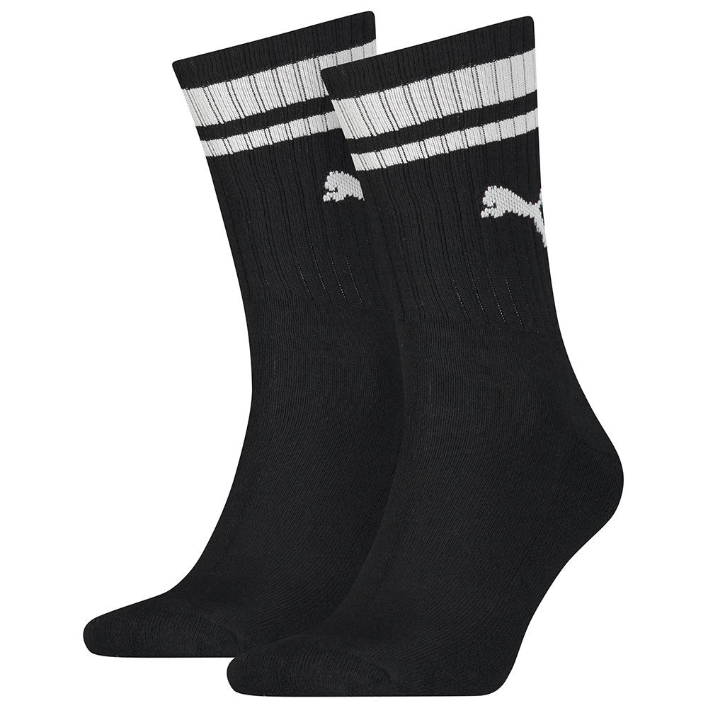 Puma Crew Heritage Pack Socks 2 Pairs Black