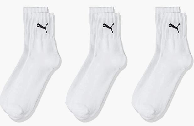 Meias Puma Short Crew Pack 3 pares Branco
