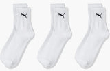 Meias Puma Short Crew Pack 3 pares Branco