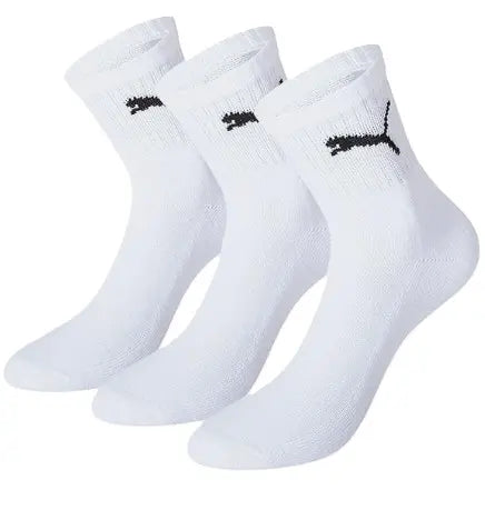 Meias Puma Short Crew Pack 3 pares Branco