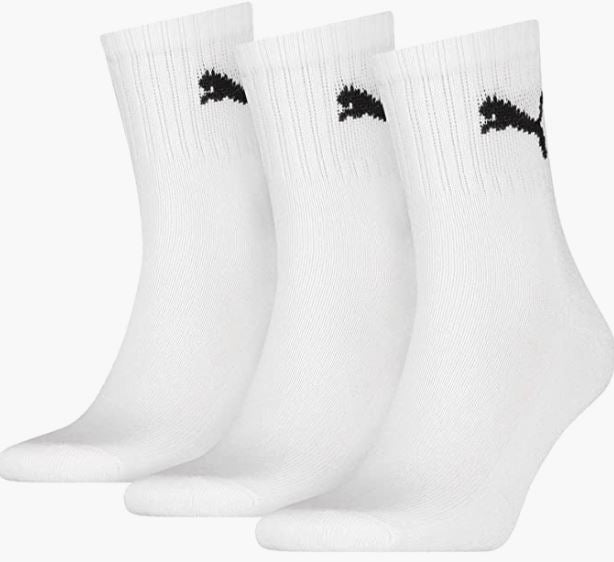 Meias Puma Short Crew Pack 3 pares Branco