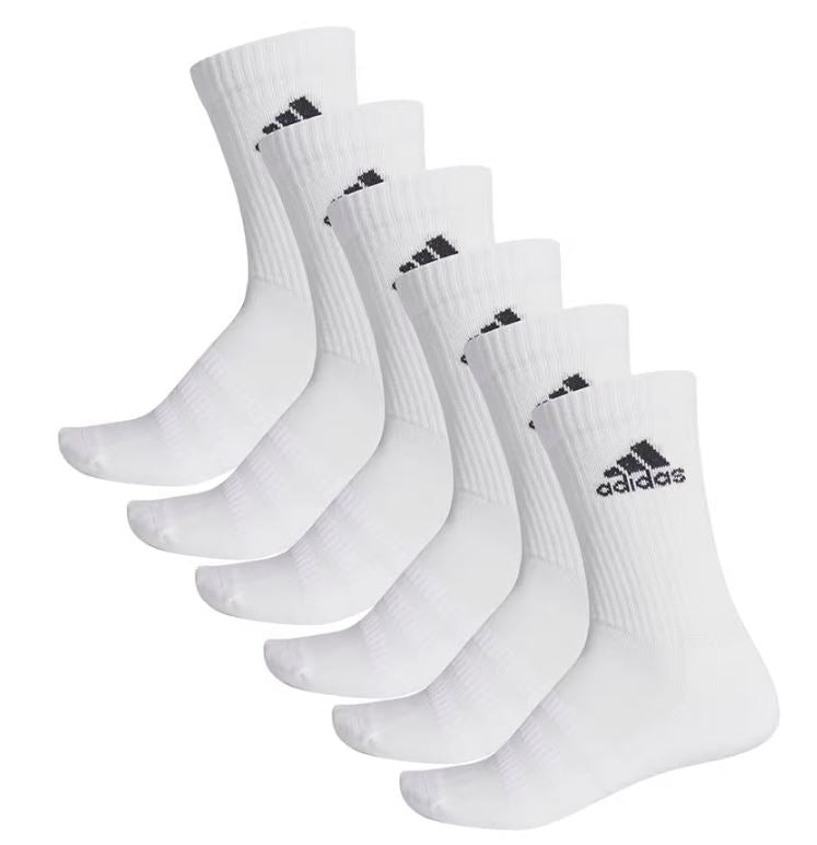 adidas Cushioned Classic Unisex 6-Pack Socks White