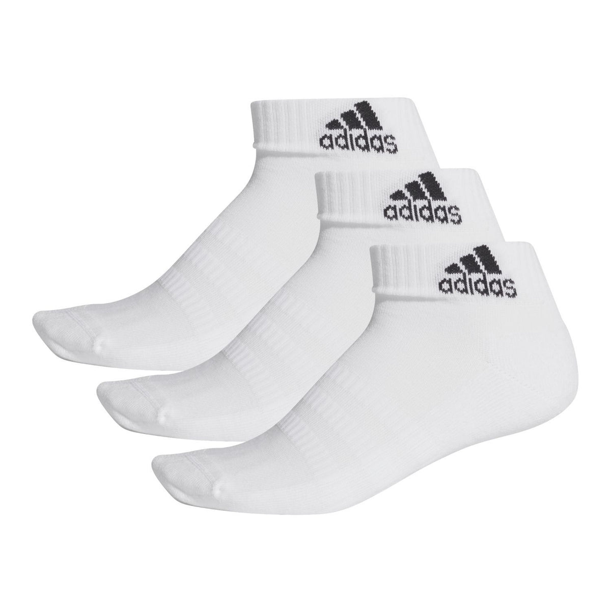 Meias adidas Cushioned Curtas Unissexo 3 Pares Branco