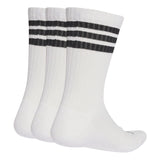 Meias adidas Sportswear Crew 3 riscas 3 Pares Branco