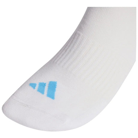 Meias adidas Sportswear Crew 3 Riscas Azul/Vermelho/Laranja 3 Pares Branco