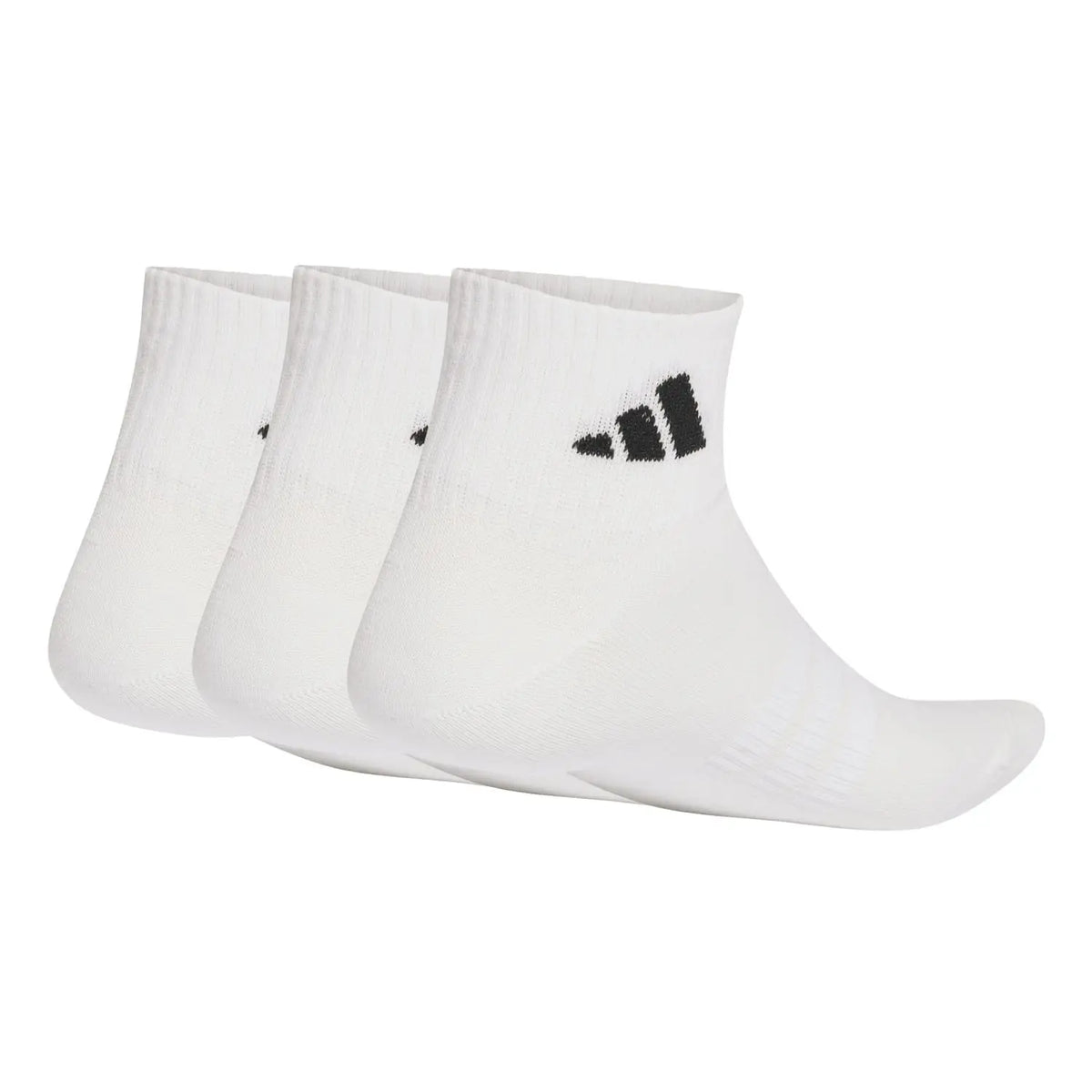 Meias de tornozelo adidas Thin & Light 3 Pares Branco