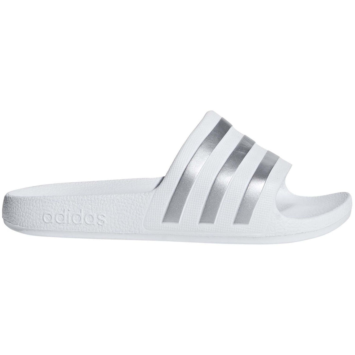 adidas Adilette Aqua K Junior Flip Flops White/Silver