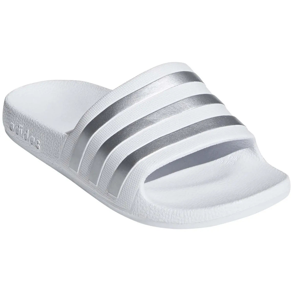 adidas Adilette Aqua K Junior Flip Flops White/Silver