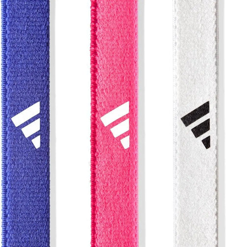 Cinta Pelo adidas Fitness Training 3u Gris Azul Rosa Blanco