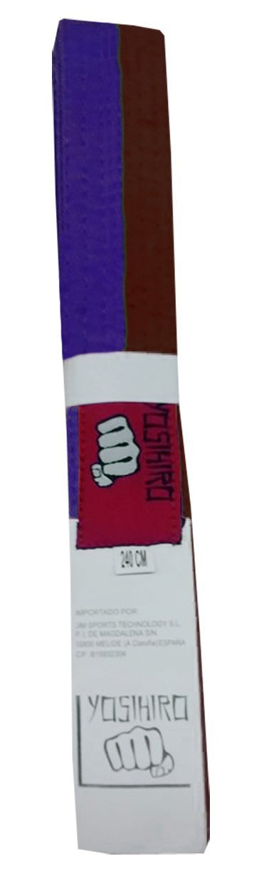 Cinturón Karate Judo Yosihiro Algodón Azul/Marron Adulto
