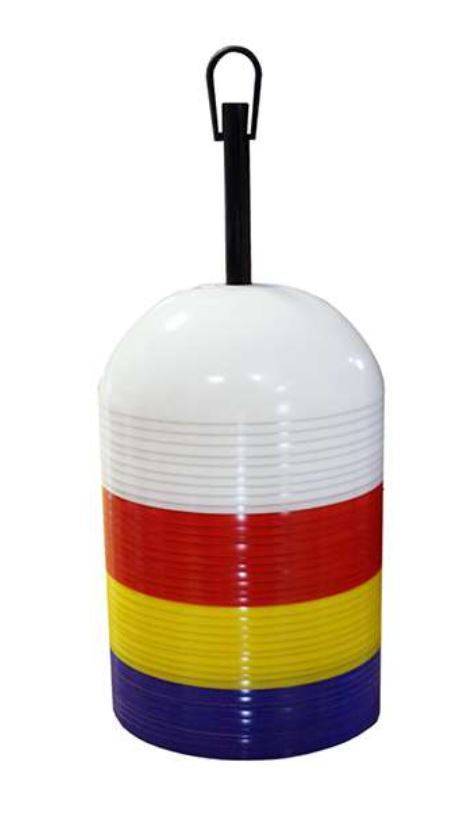 Round Cones Blue/Yellow/Black/White x40