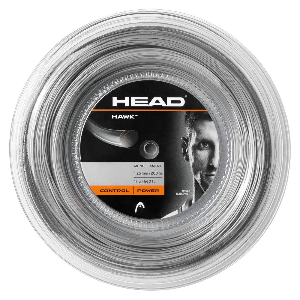 Corda Ténis Head Hawk Rolo 200m Cinzento