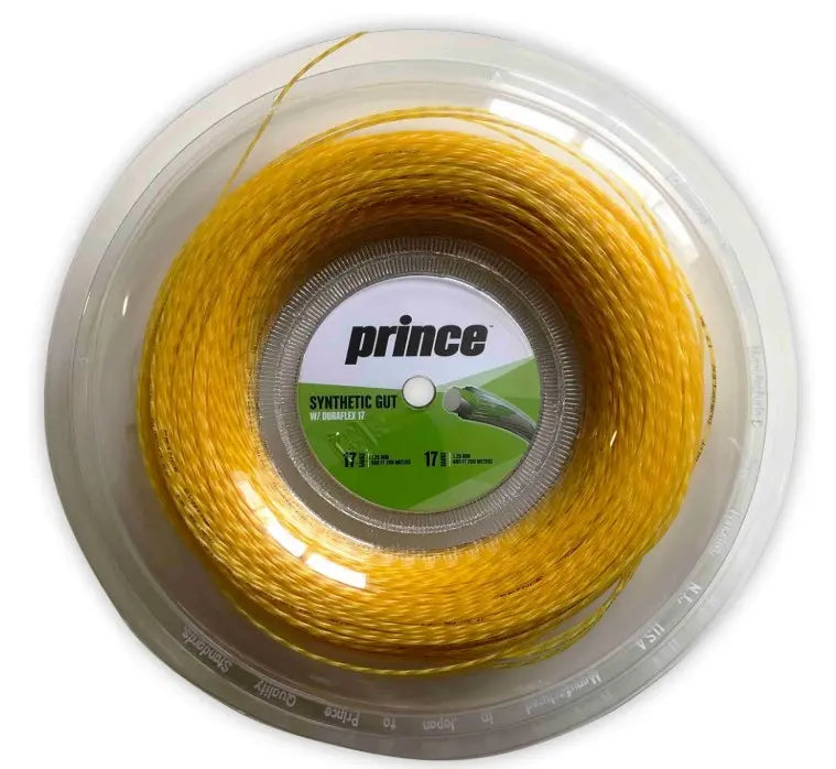 Corda de Ténis Prince Synthetic Gut Duraflex 200m 1.30mm Amarelo Fluorescente