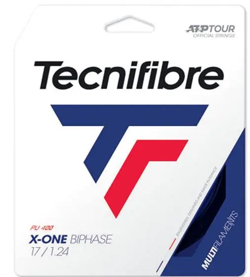 Cordame Ténis Tecnifibre X-ONE BIPHASE Rolo 12m Preto