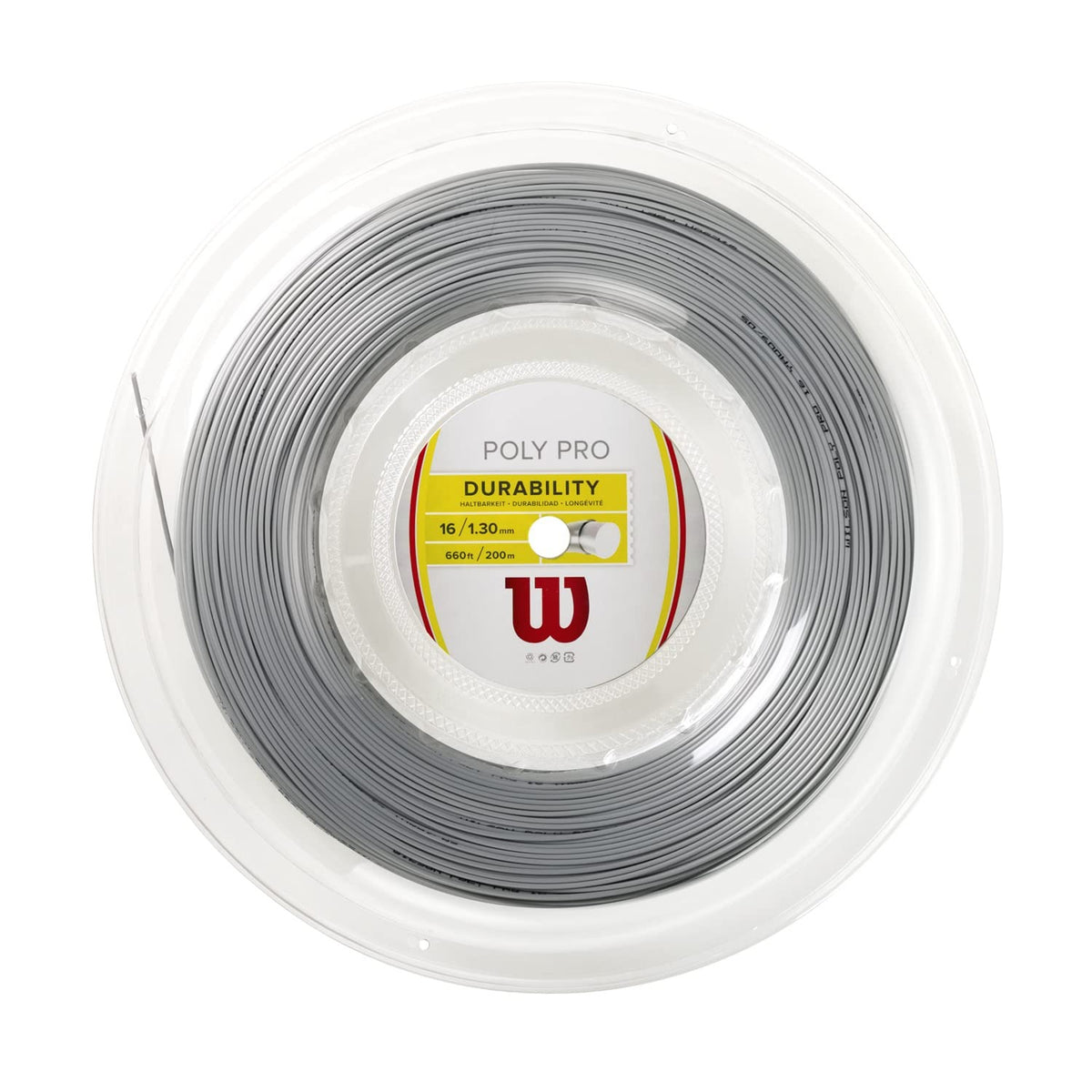Corda de Ténis Wilson Poly Pro 1.25mm 200m Prata