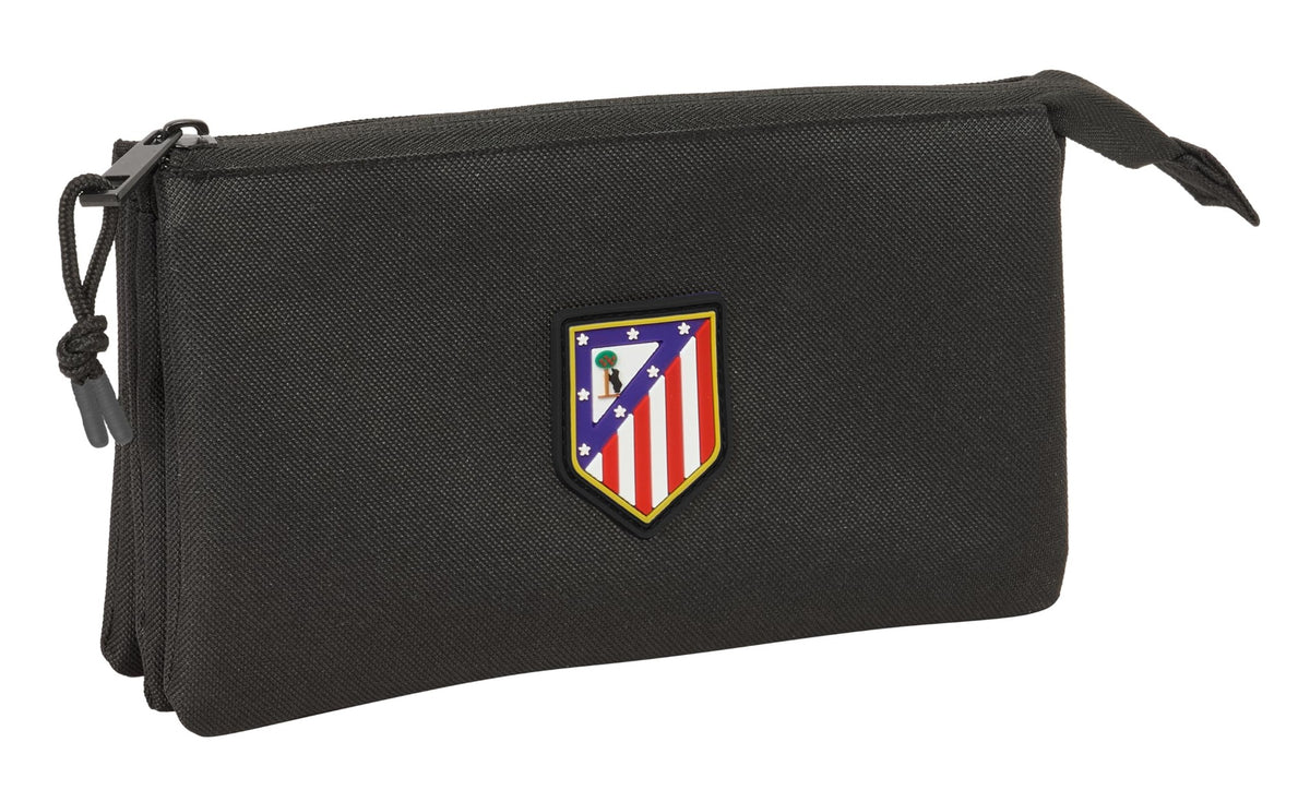 Atlético de Madrid Teen Black Triple Pencil Case