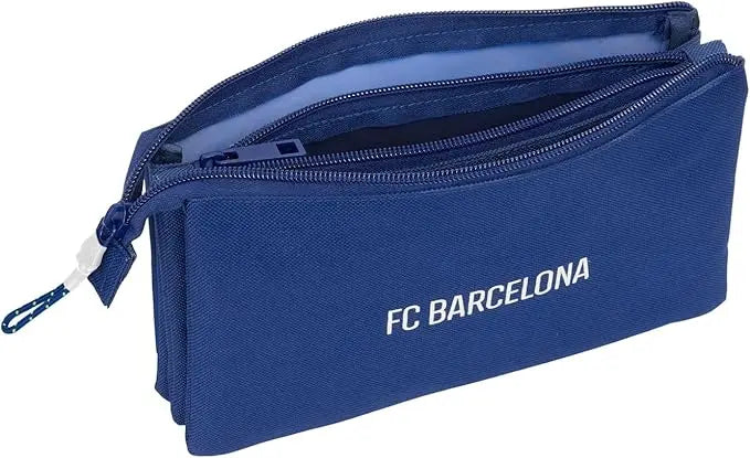 Estojo Triplo F.C. Barcelona Azul Marinho