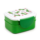 Lancheira Tupperware Bento com Fecho de Clique e Talheres Creeper e TNT Minecraft