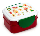 Bento Lunch Box with Click Closure and Cutlery Christmas