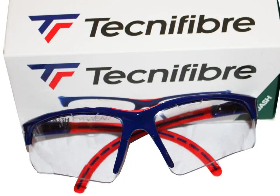 Óculos Squash Tecnifibre Adulto Azul Vermelho