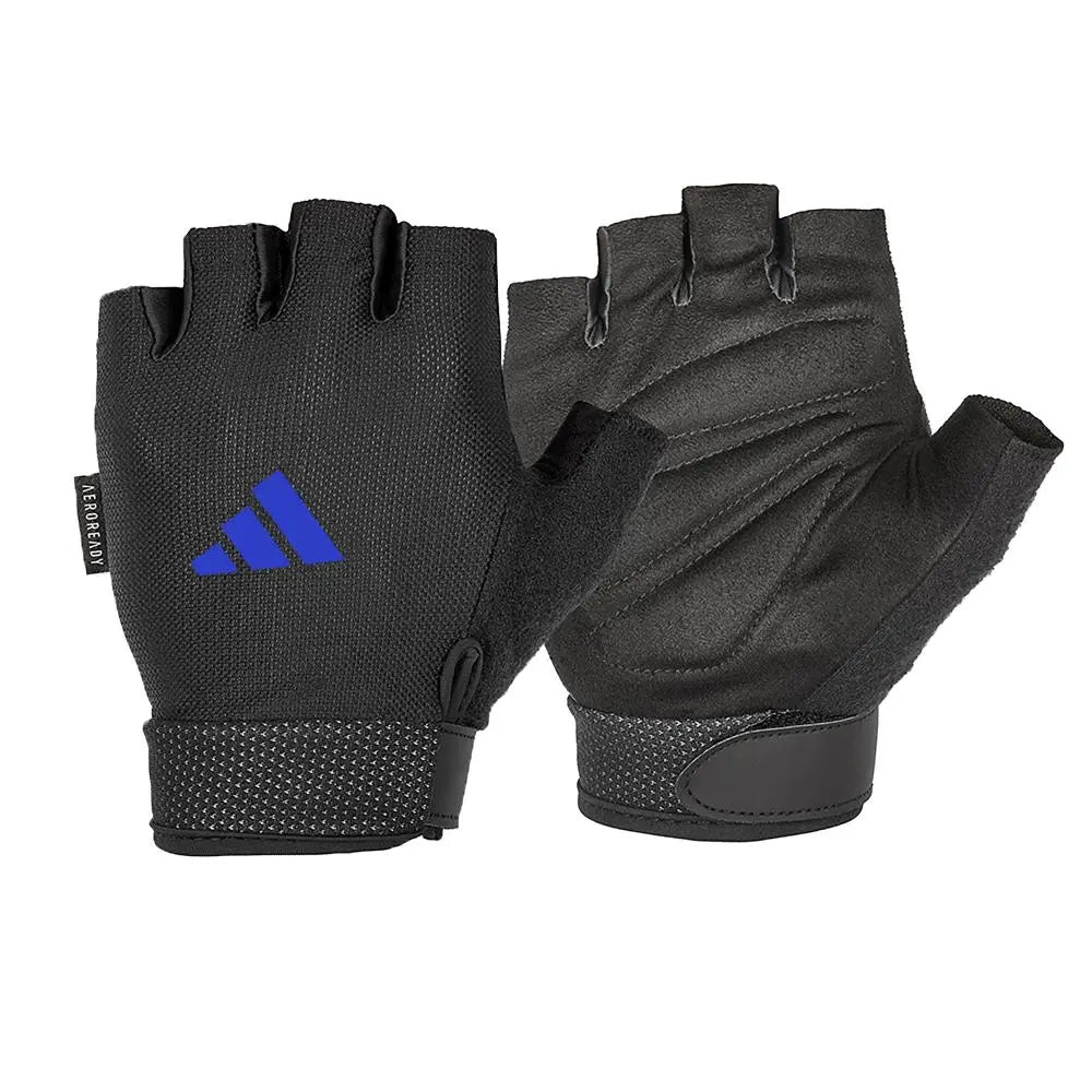 Guantes Entrenamiento adidas Essential Aeroready Ajustables Negro/Azul