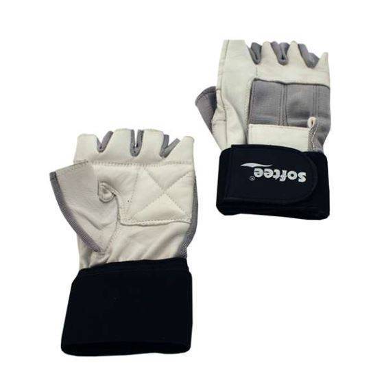 Fitness Gloves LEATHER AND TREND White M