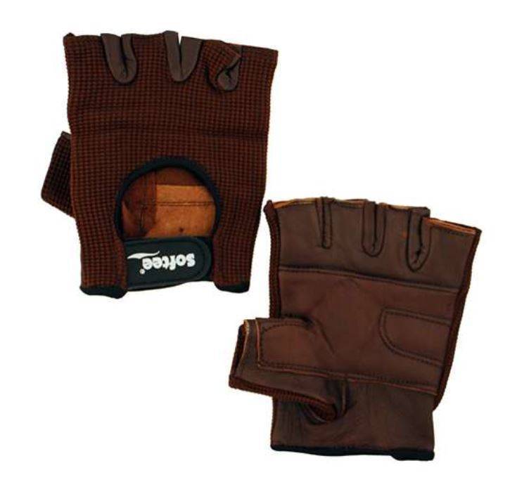 Guantes Fitness Softee Unisex Licra Marrón