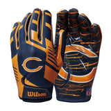 Guantes Fútbol Americano Wilson Adulto NFL Stretch Fit Chicago Bears