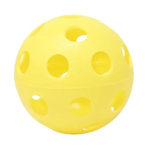 Hóquei Floorball Bola com Furos 10cm pack 5 Bolas Amarelo