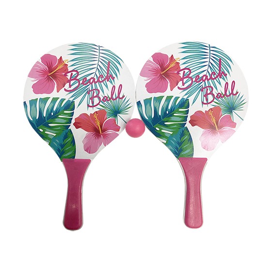 Jogo de Raquetes de Praia Flower