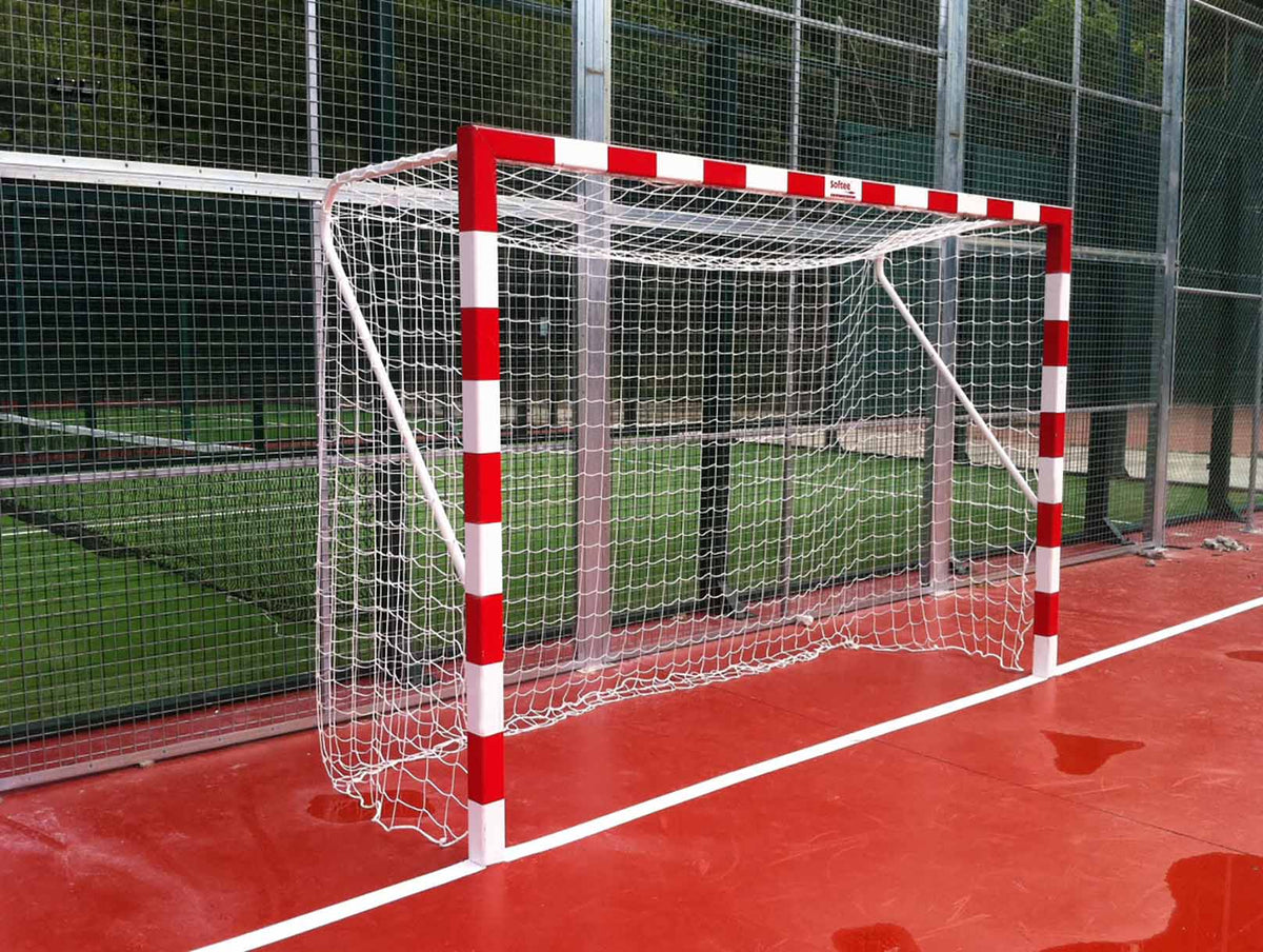 Juego Porterias Balonmano-FS Sala Fijas 80x80 Aluminio