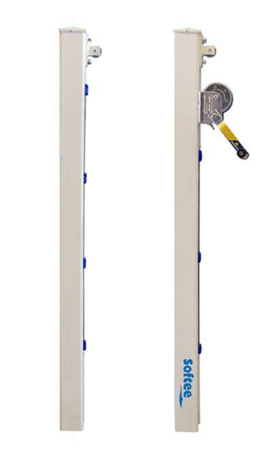 Juego Postes Pádel Aluminio Fijos Cuadrados 80x80 mm