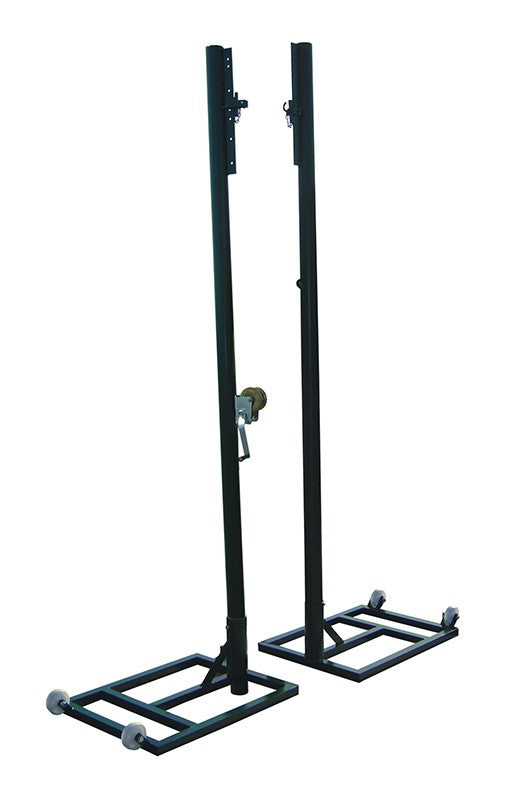 Conjunto de Postes de Voleibol Metálicos Ø 80 mm Deslocáveis
