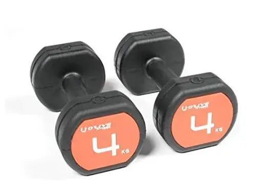 Olive Rubber Dumbbells Pair 4 kg