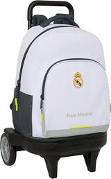 Mochila Grande Con Ruedas Compact Evolution Extensible Real Madrid Equipación 25/26