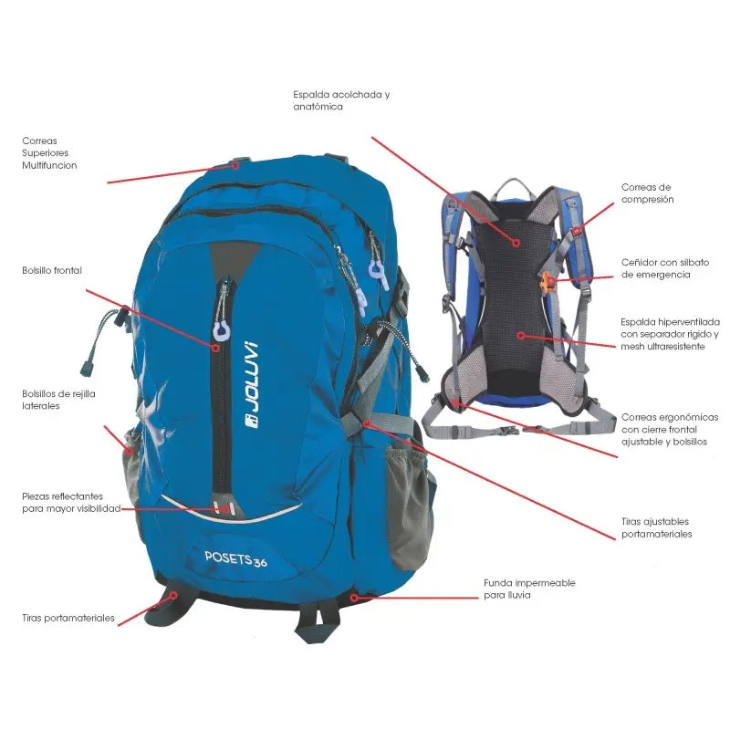 Mochila Joluvi Posets 36 Azul Royal