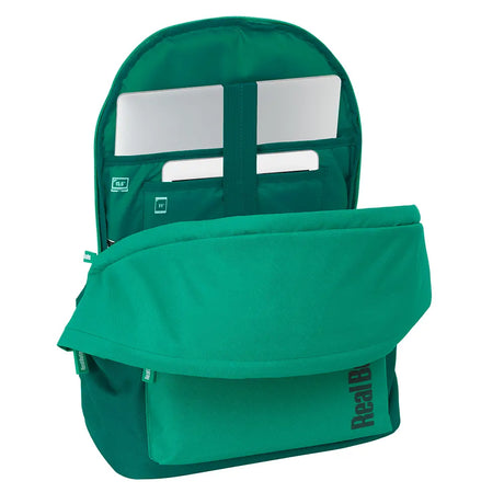 Mochila Safta Doble Portatil 15,6"+Usb Real Betis Balompie