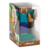 Boneco Solar Steve Minecraft