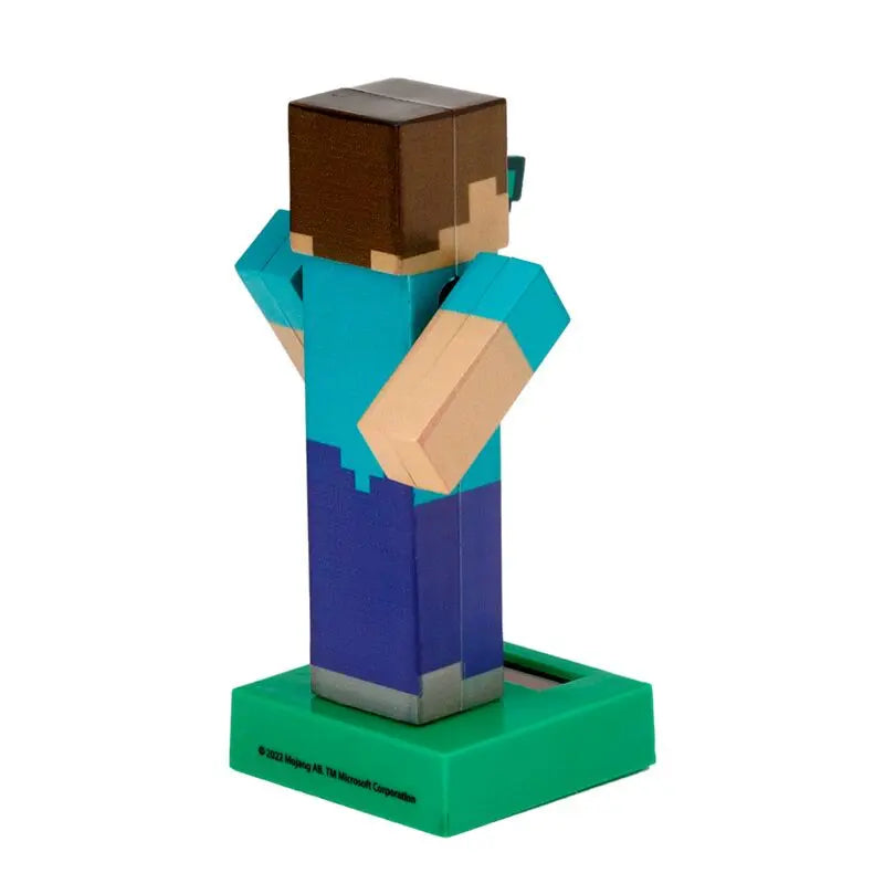 Boneco Solar Steve Minecraft