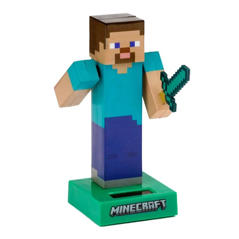 Boneco Solar Steve Minecraft
