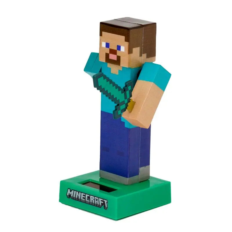 Boneco Solar Steve Minecraft