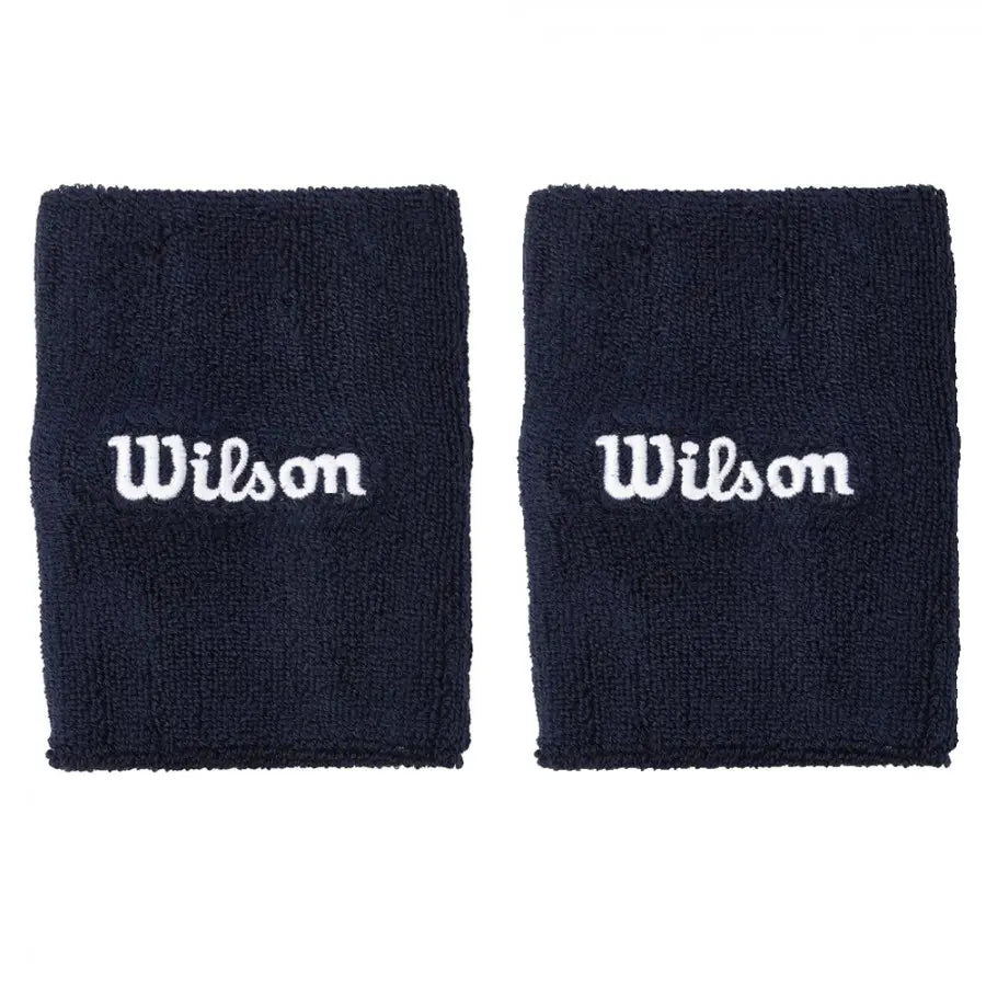Wilson U Terry Wide Wristbands Navy