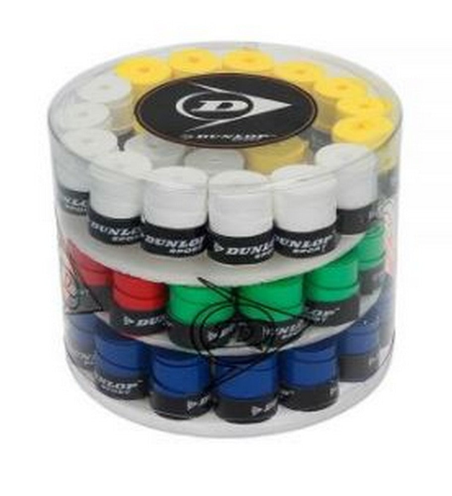 Dunlop TOUR DRY Overgrips 60 Assorted Bucket