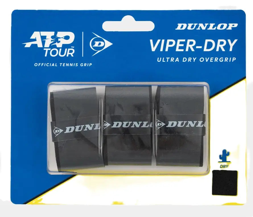 Dunlop VIPER DRY Perforated Overgrips - 3 overgrips