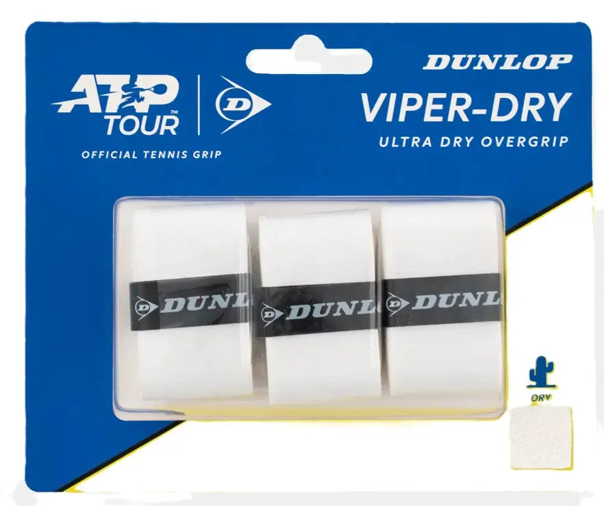 Dunlop VIPER DRY Perforated Overgrips - 3 overgrips