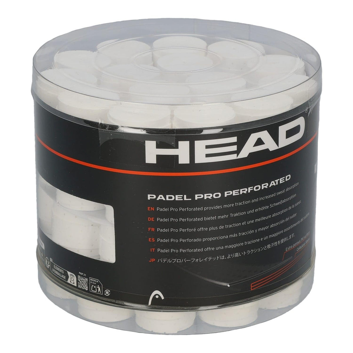 Overgrips Pádel Head Pro Perforado 60u Blancos