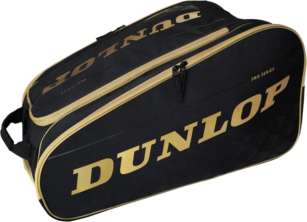 Saco de raquetes Dunlop Pro Series Preto/Dourado